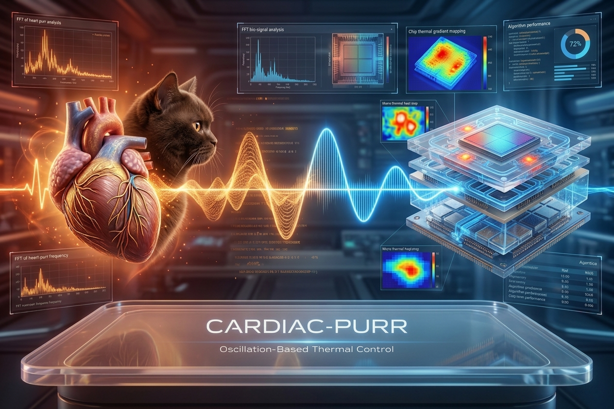 CARDIAC-PURR thermal dispatch and GPU telemetry visual